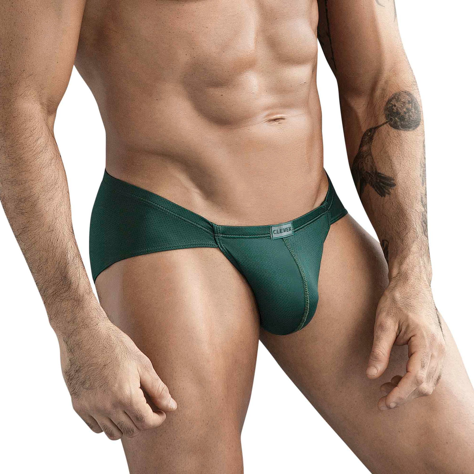 Зеленые мужские трусы-брифы Clever Optimo Brief 2