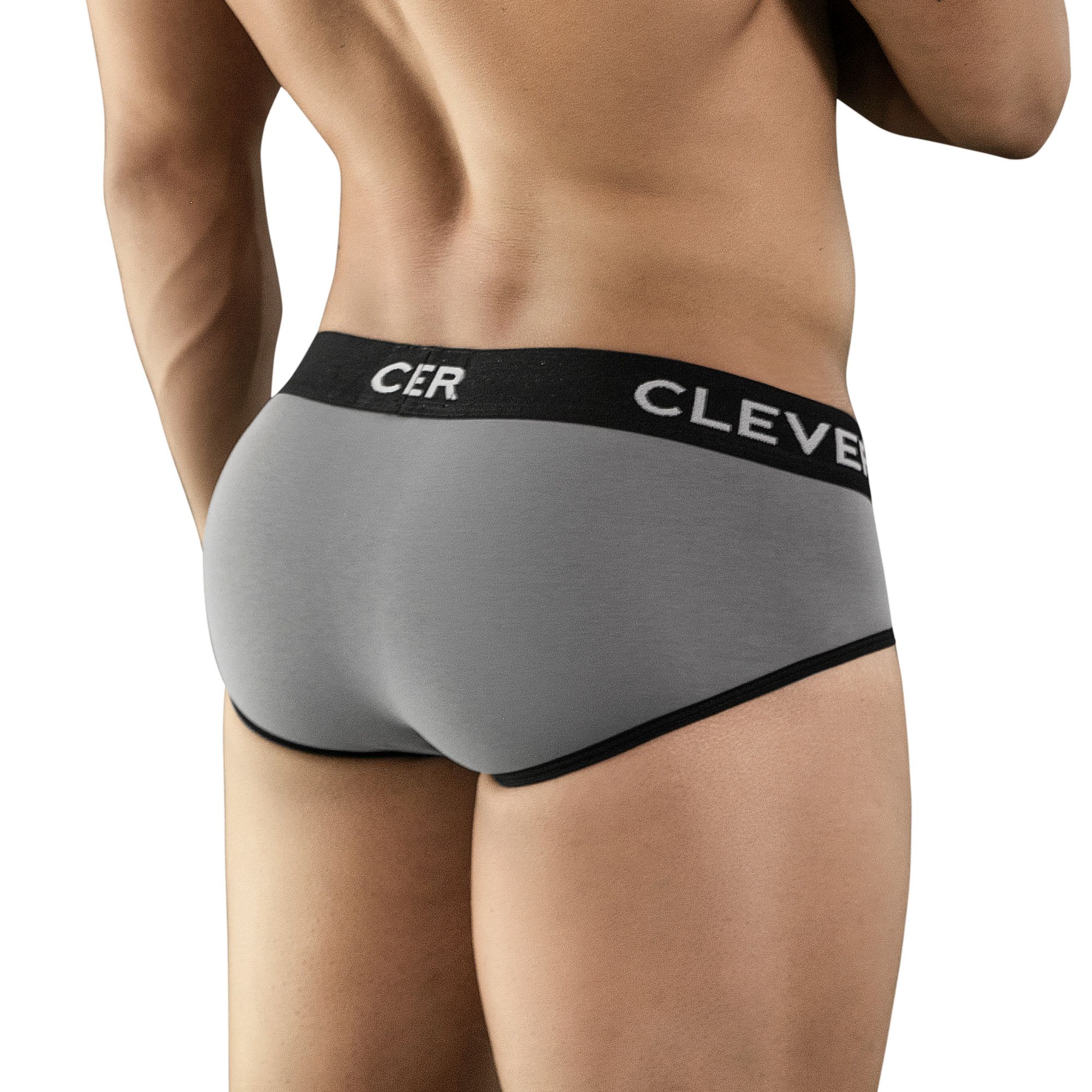 Серые хлопковые трусы-брифы Clever Piping Brief 3