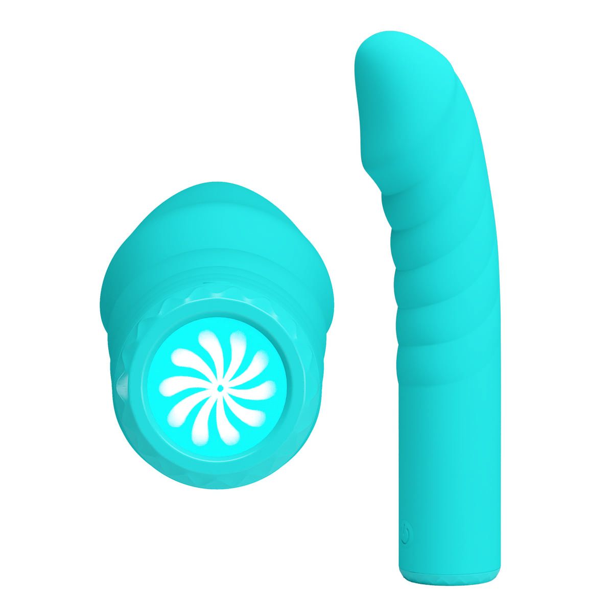 Аквамариновый вибромассажёр Rylan - 16 см. 5