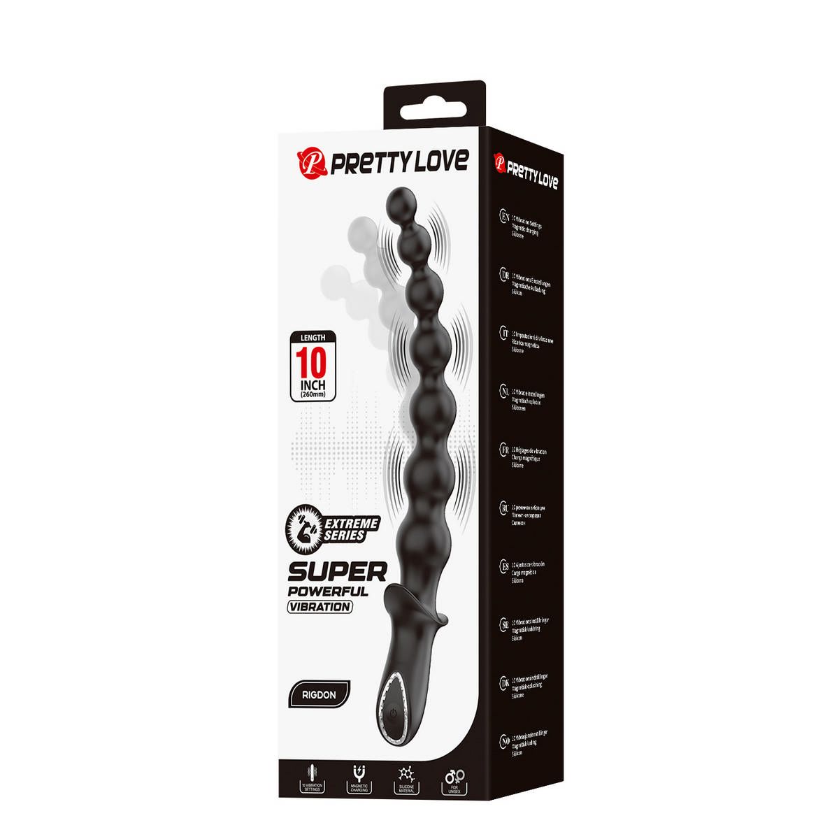 Черная анальная ёлочка с мощной вибрацией Rigdon - 26 см. 9