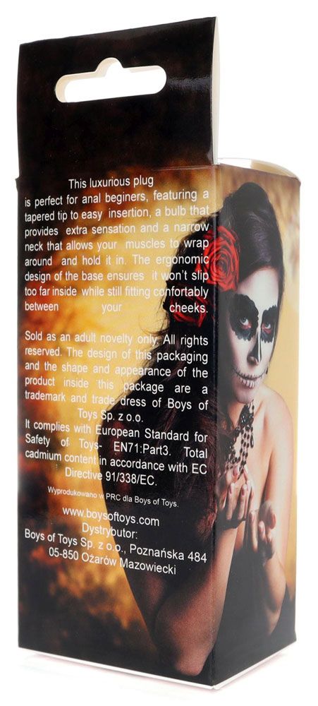 Черная анальная втулка с прозрачным кристаллом - 9,2 см. 3