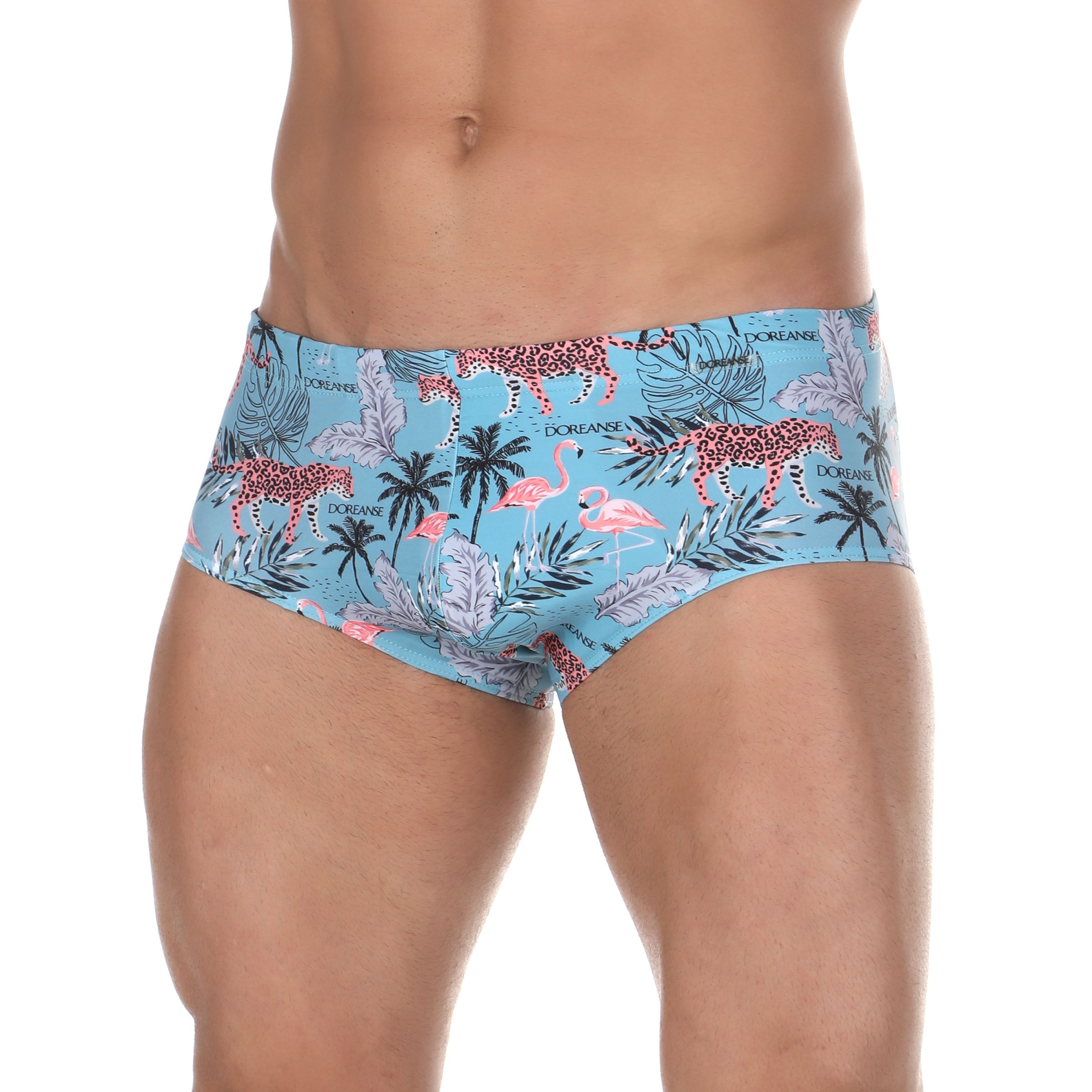 Бирюзовые мужские плавки с оригинальным принтом Doreanse Mayo 1