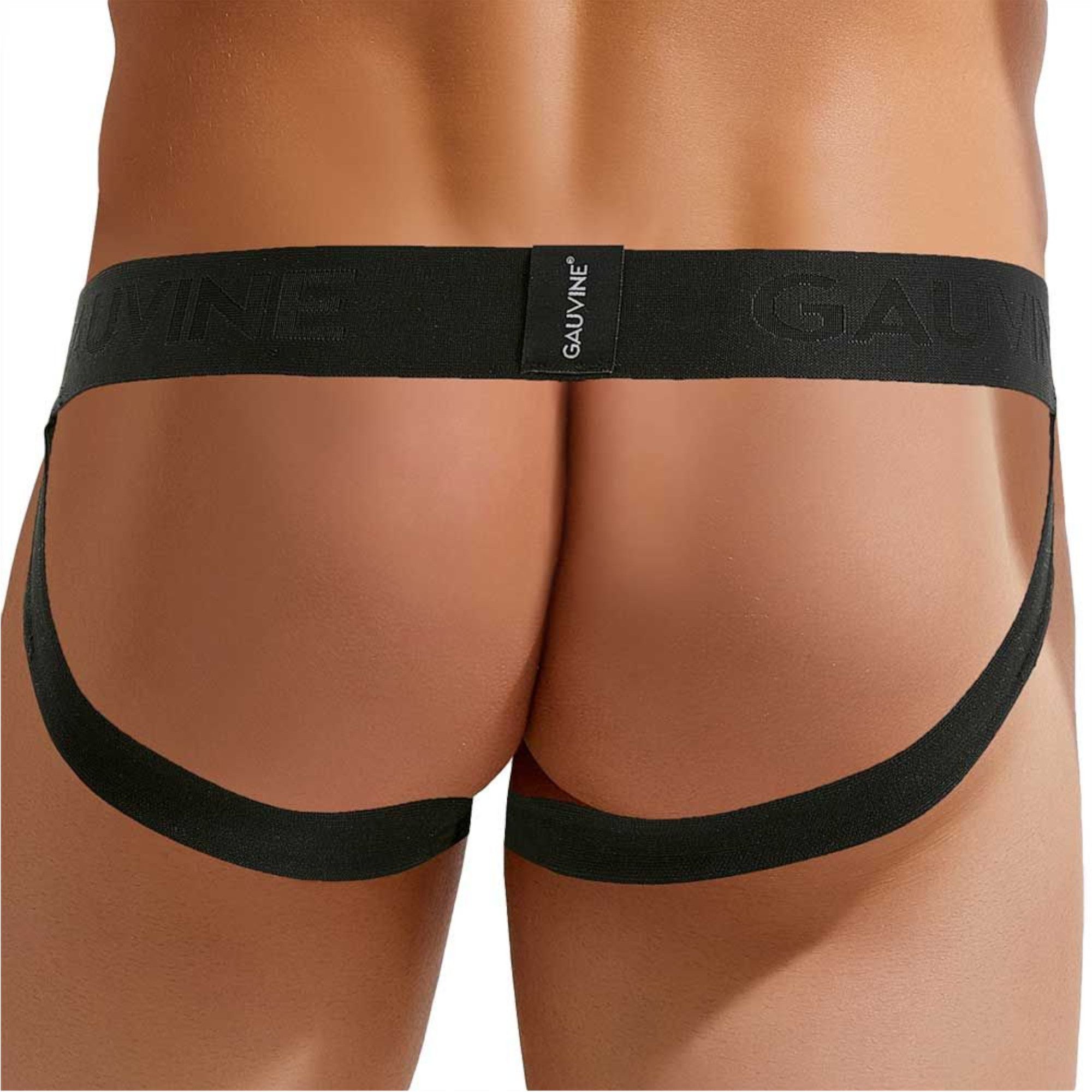 Сексуальные мужские трусы-джоки с леопардовой вставкой по центру 2