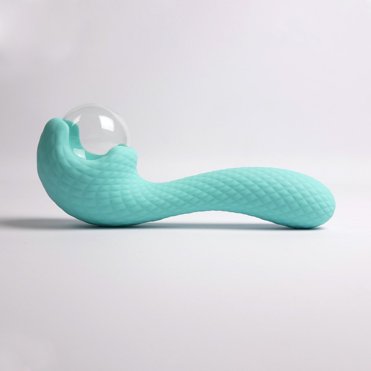 Бирюзовый вибромассажёр с деликатными токами 5