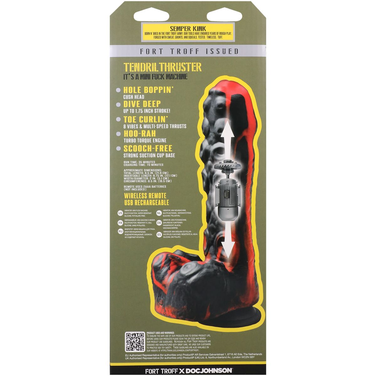 Черно-красная мини-машина на присоске Tendril Thruster - 21,6 см. 12