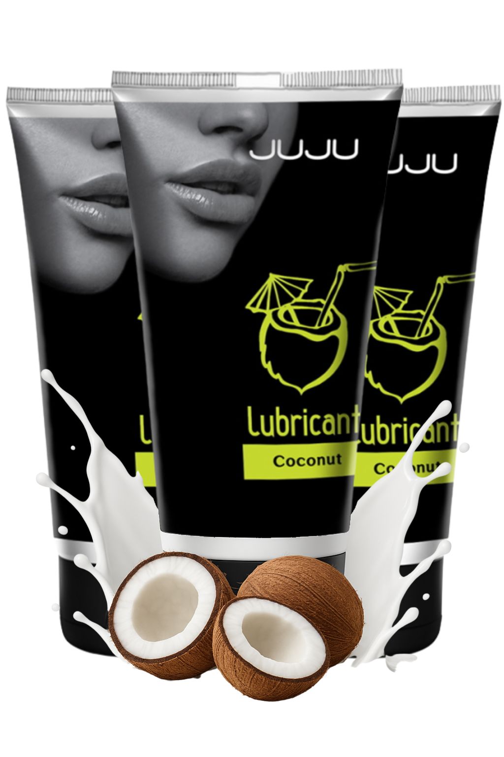 Набор из 3 съедобных лубрикантов JUJU со вкусом кокоса 1