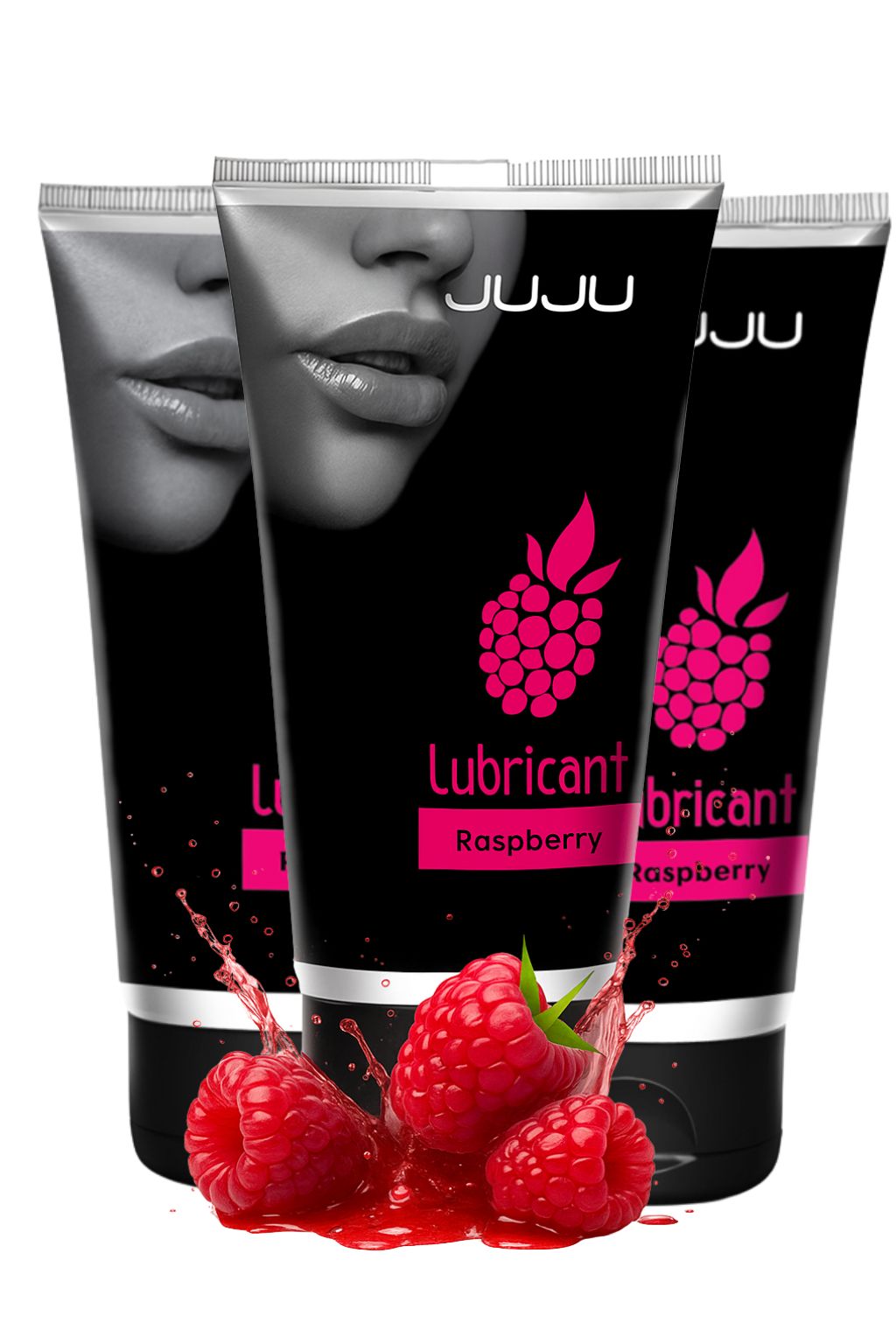Набор из 3 съедобных лубрикантов JUJU со вкусом малины 1