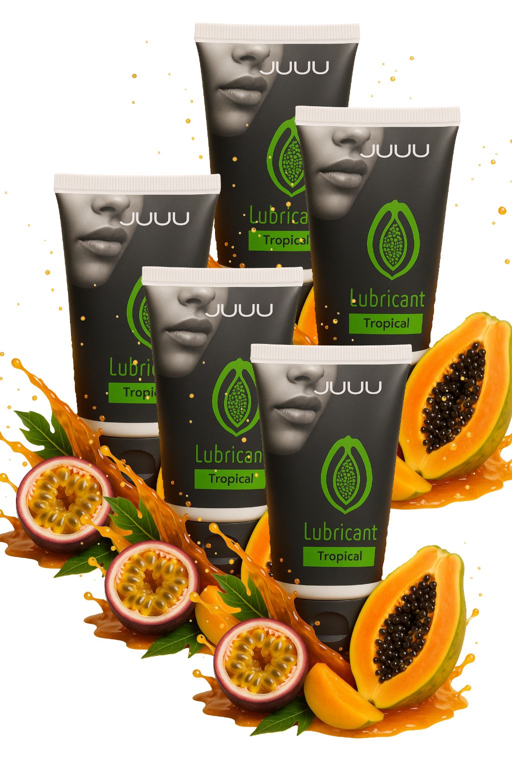 Набор из 5 съедобных лубрикантов JUJU со вкусом тропических фруктов 1