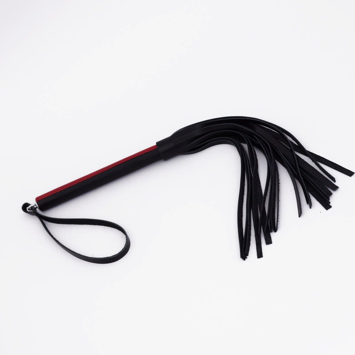 Черно-красный кожаный флоггер - 50 см. 1