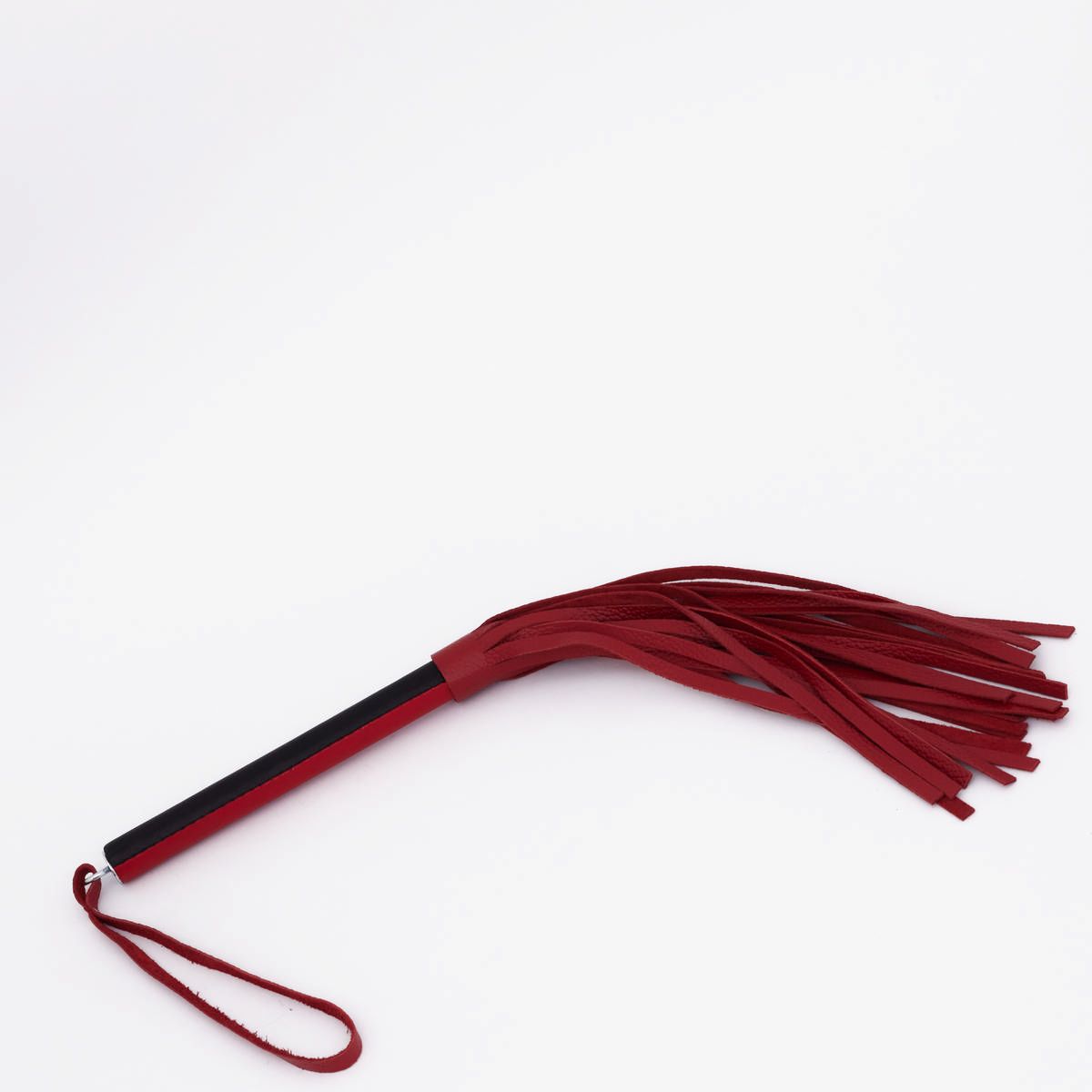 Красно-черный кожаный флоггер - 50 см. 2