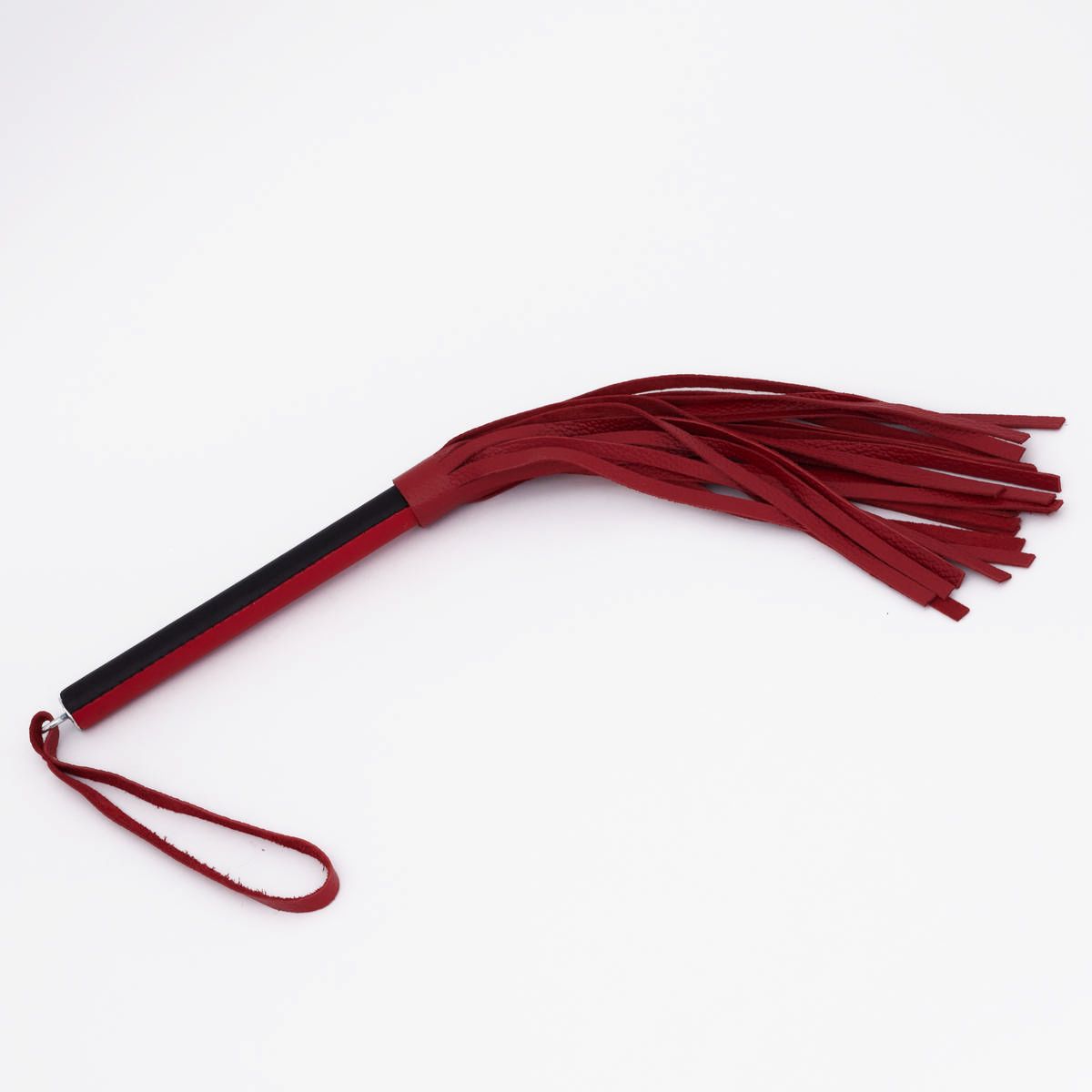 Красно-черный кожаный флоггер - 50 см. 1