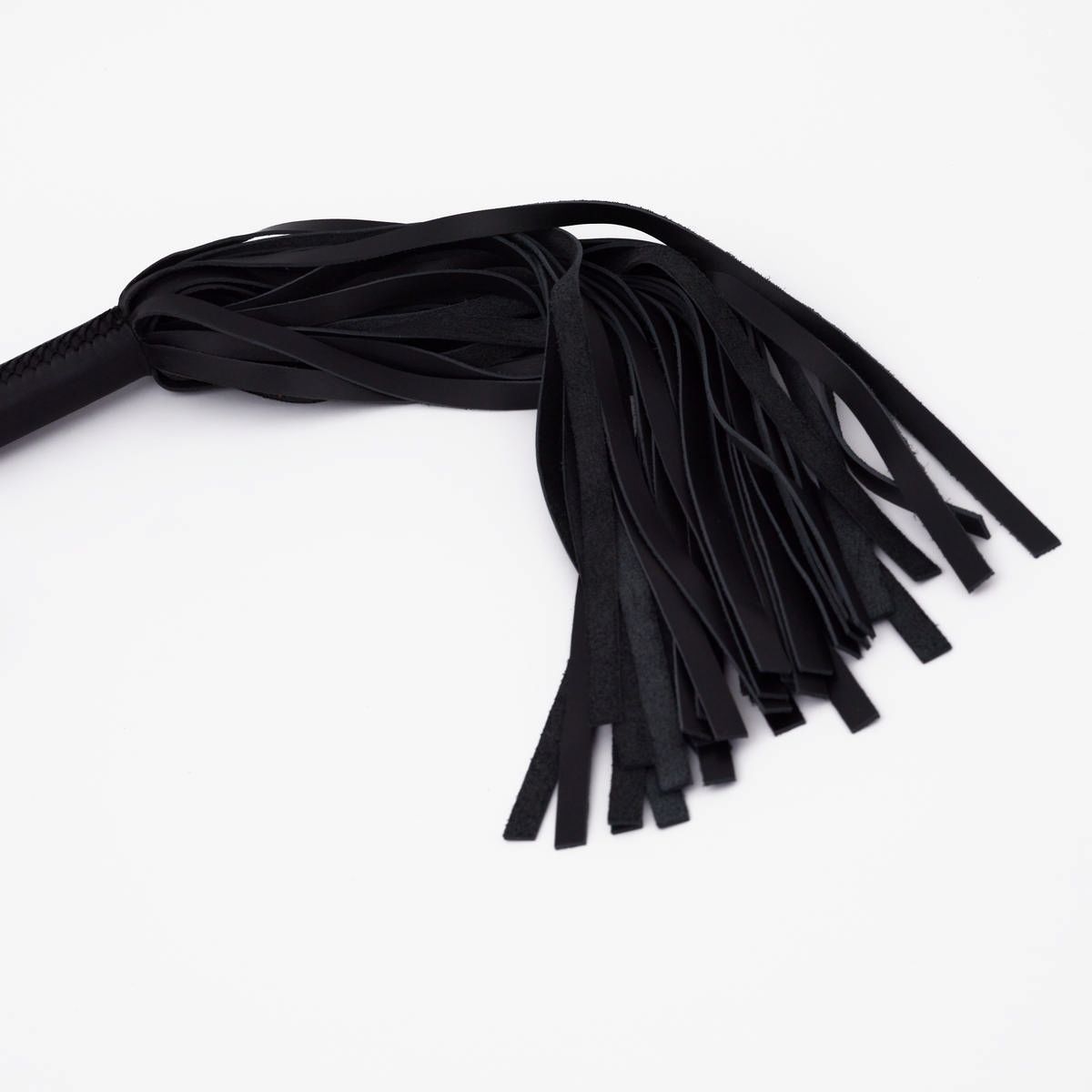 Черный кожаный флоггер - 45 см. 2