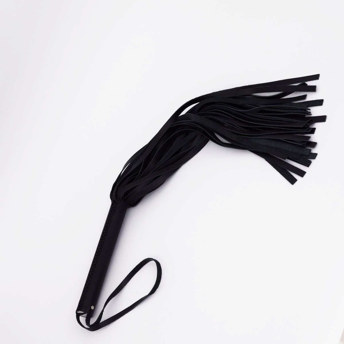 Черный кожаный флоггер - 45 см. 1