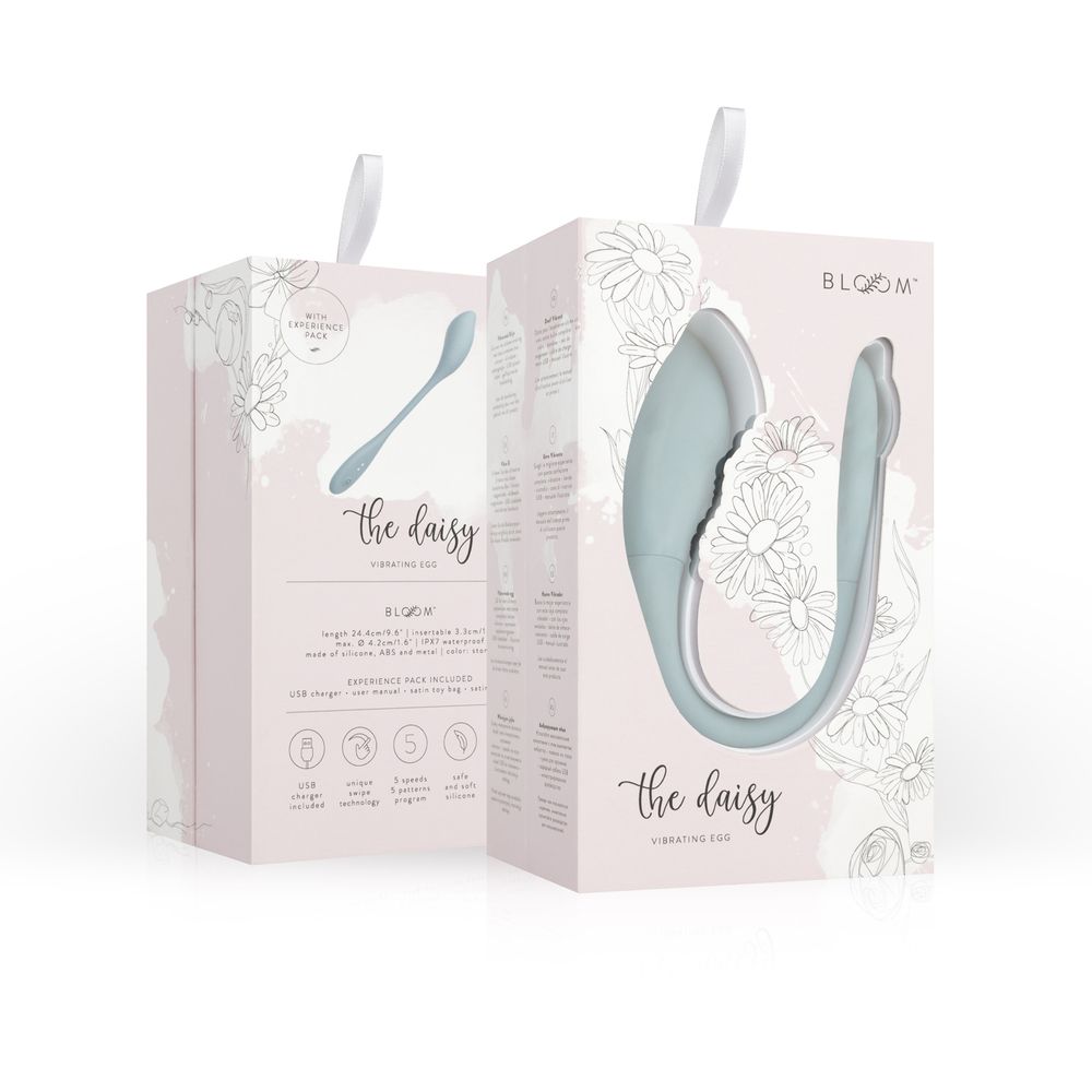 Голубое виброяйцо The Daisy 11