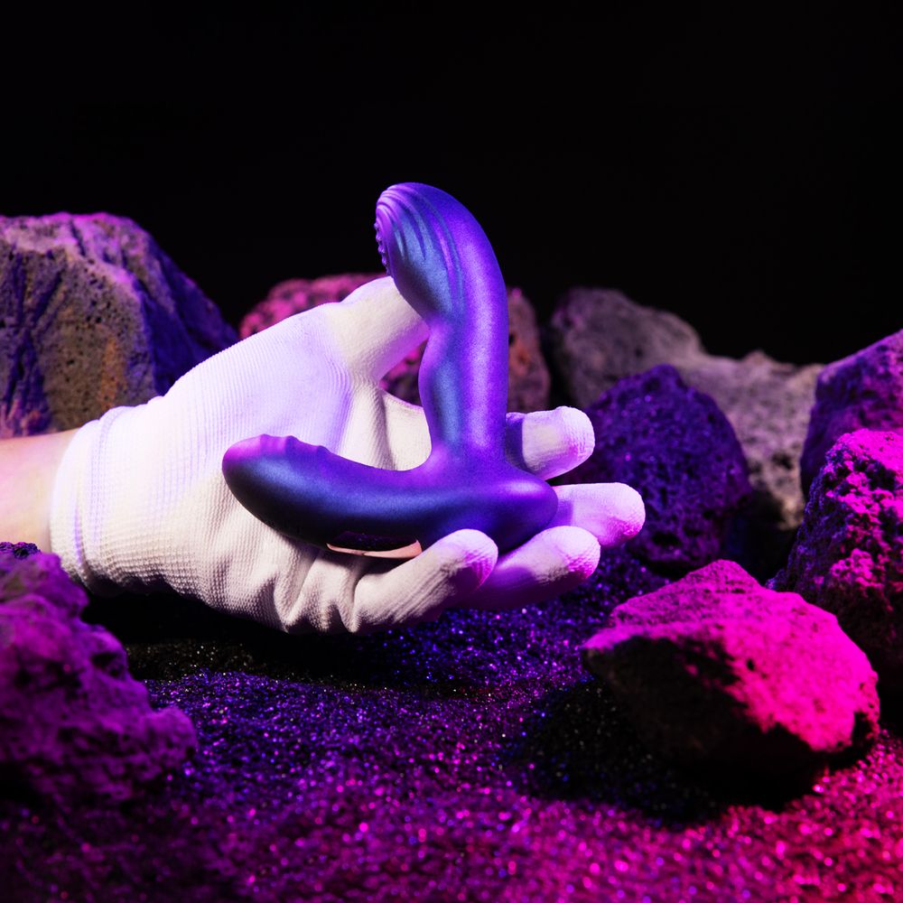 Фиолетовый вибромассажер простаты и промежности Galaxy 10