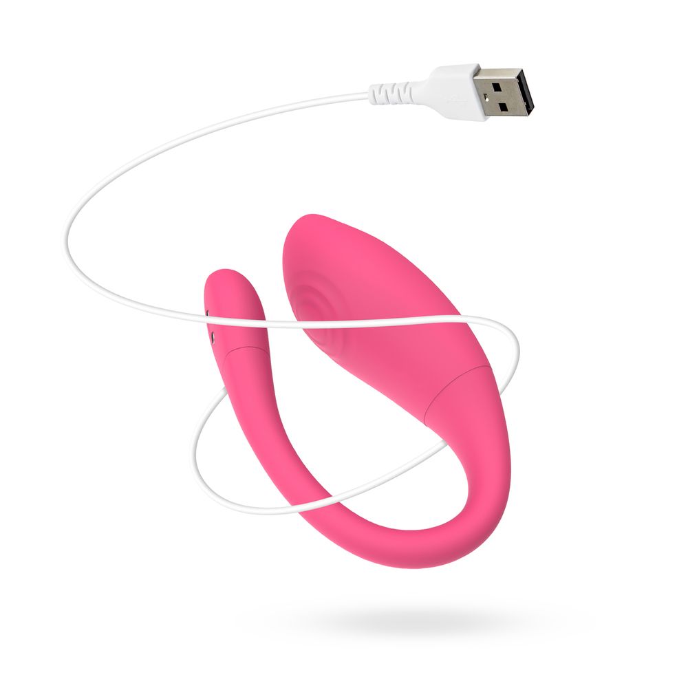 Розовое интерактивное виброяйцо Aria 9