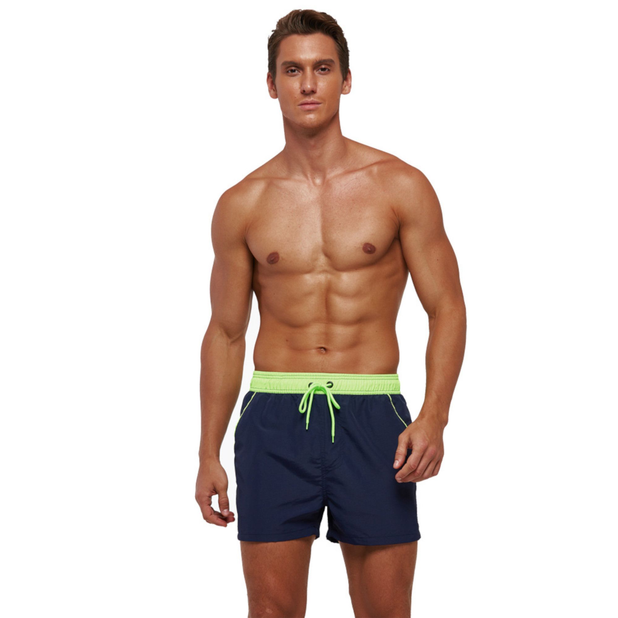 Темно-синие мужские шорты для пляжного отдыха 3