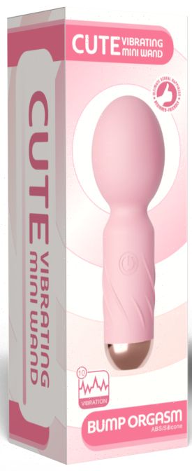 Нежно-розовый мини-вибратор Cute mini Wand 5
