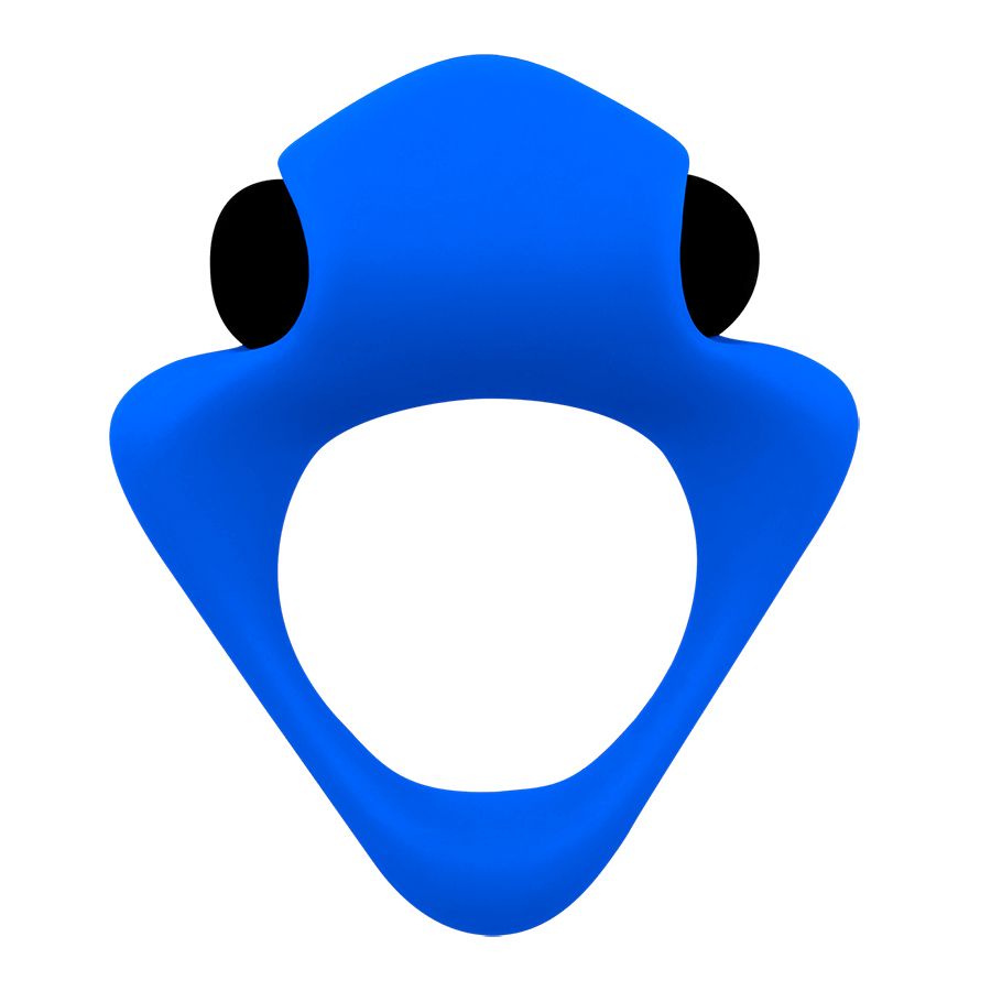 Синее эрекционное кольцо Wooomy Tribeс с вибрацией 1