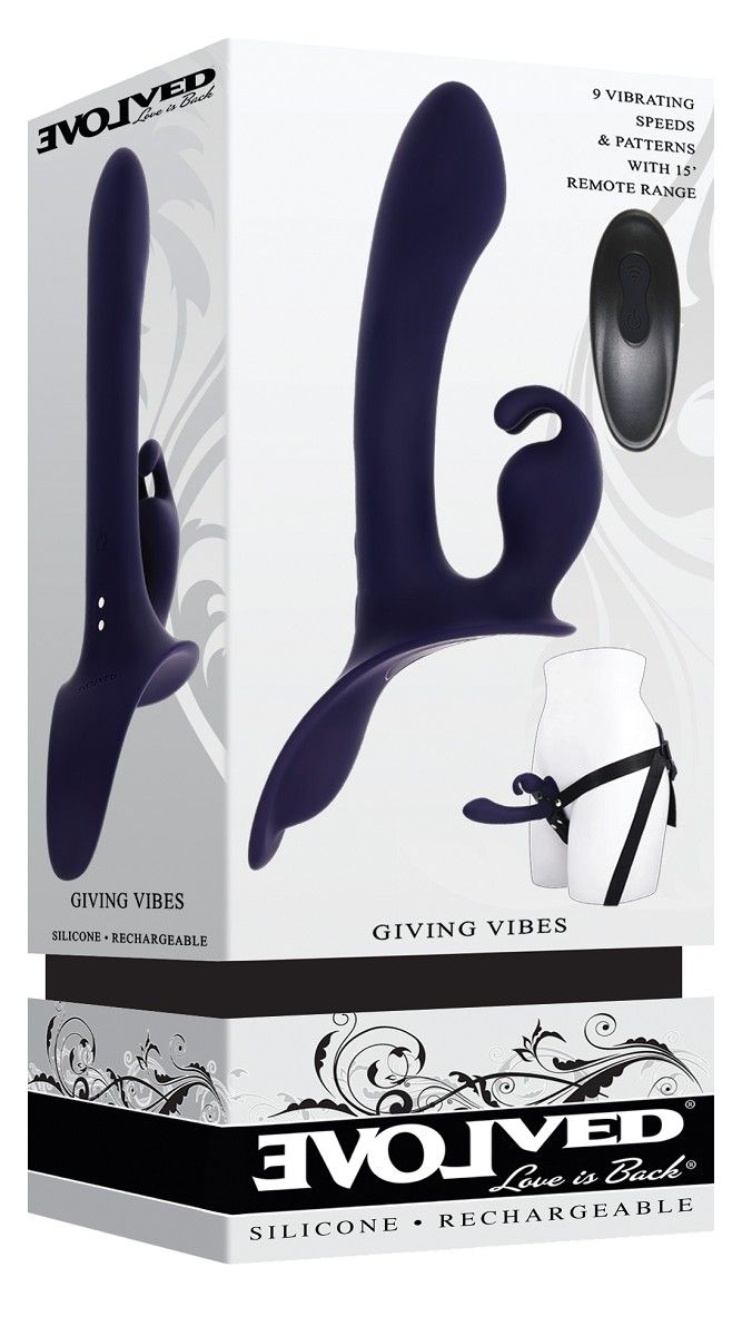 Женский страпон с вибрацией Giving Vibes 2