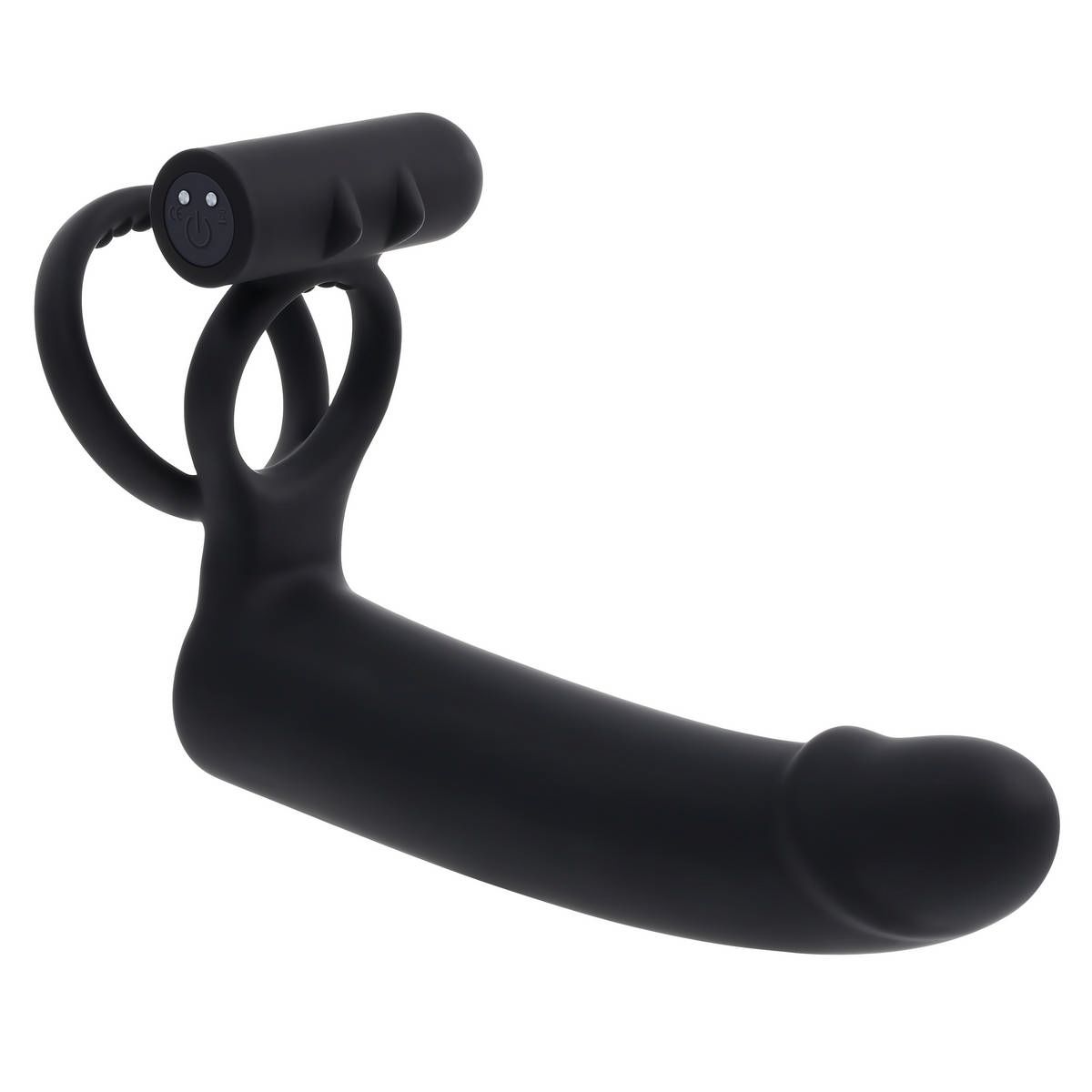 Черная вибронасадка для двойного проникновения Full Swing 6