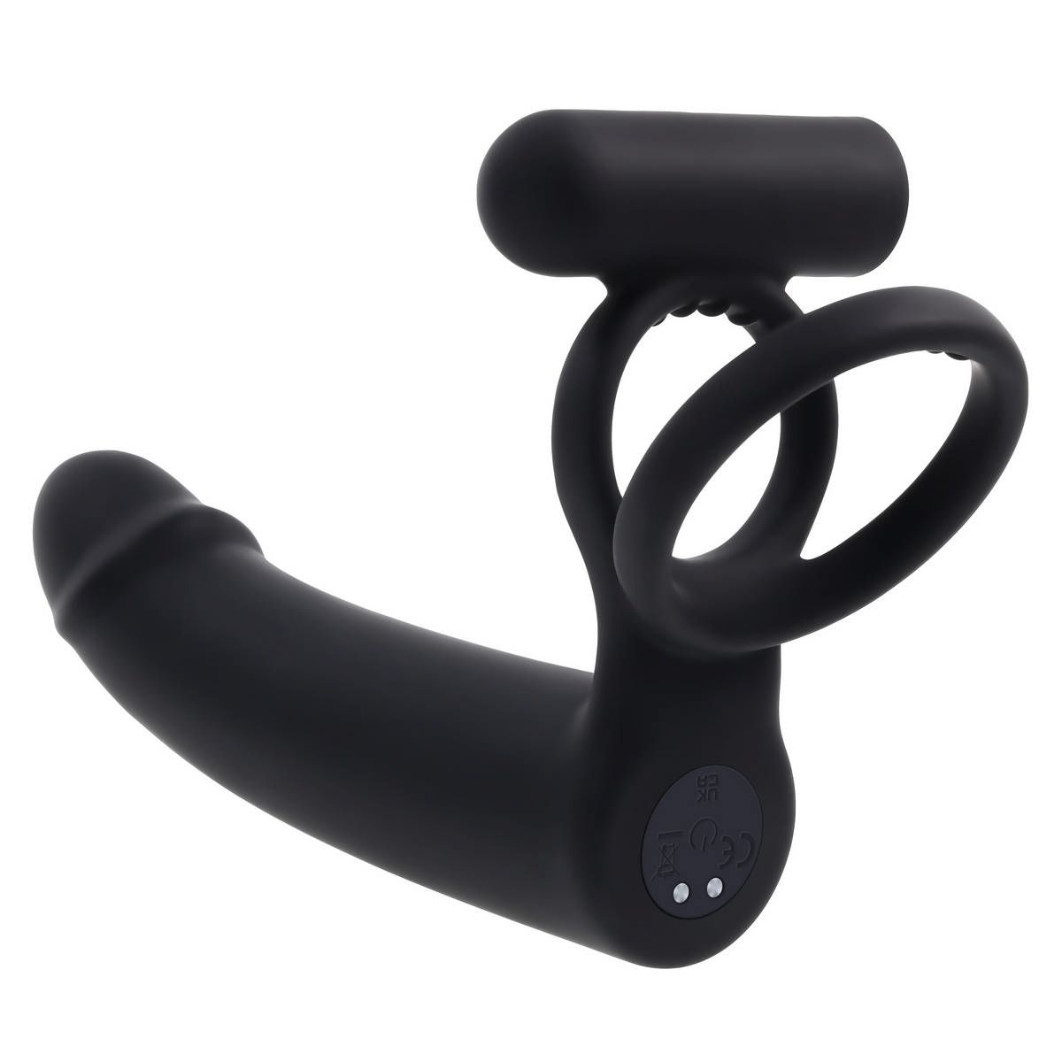 Черная вибронасадка для двойного проникновения Full Swing 7