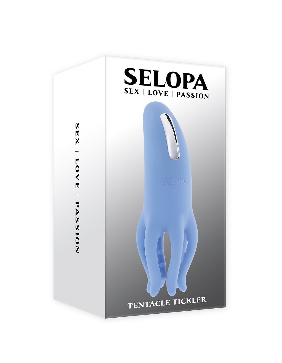 Голубой вибромассажёр Tentacle Tickler 2