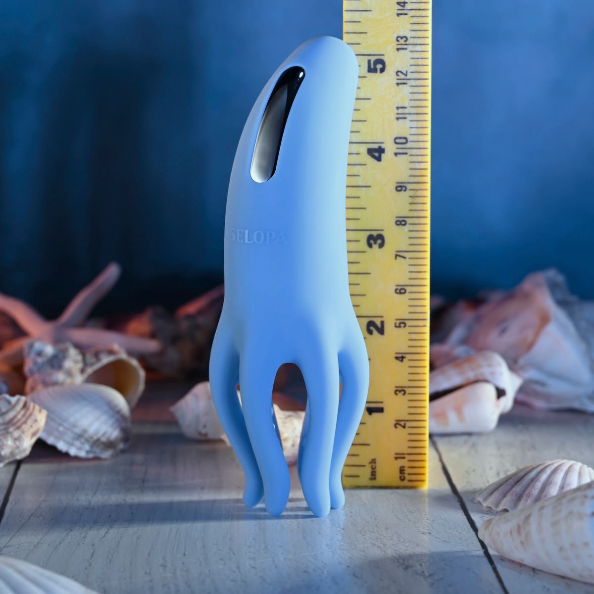 Голубой вибромассажёр Tentacle Tickler 8