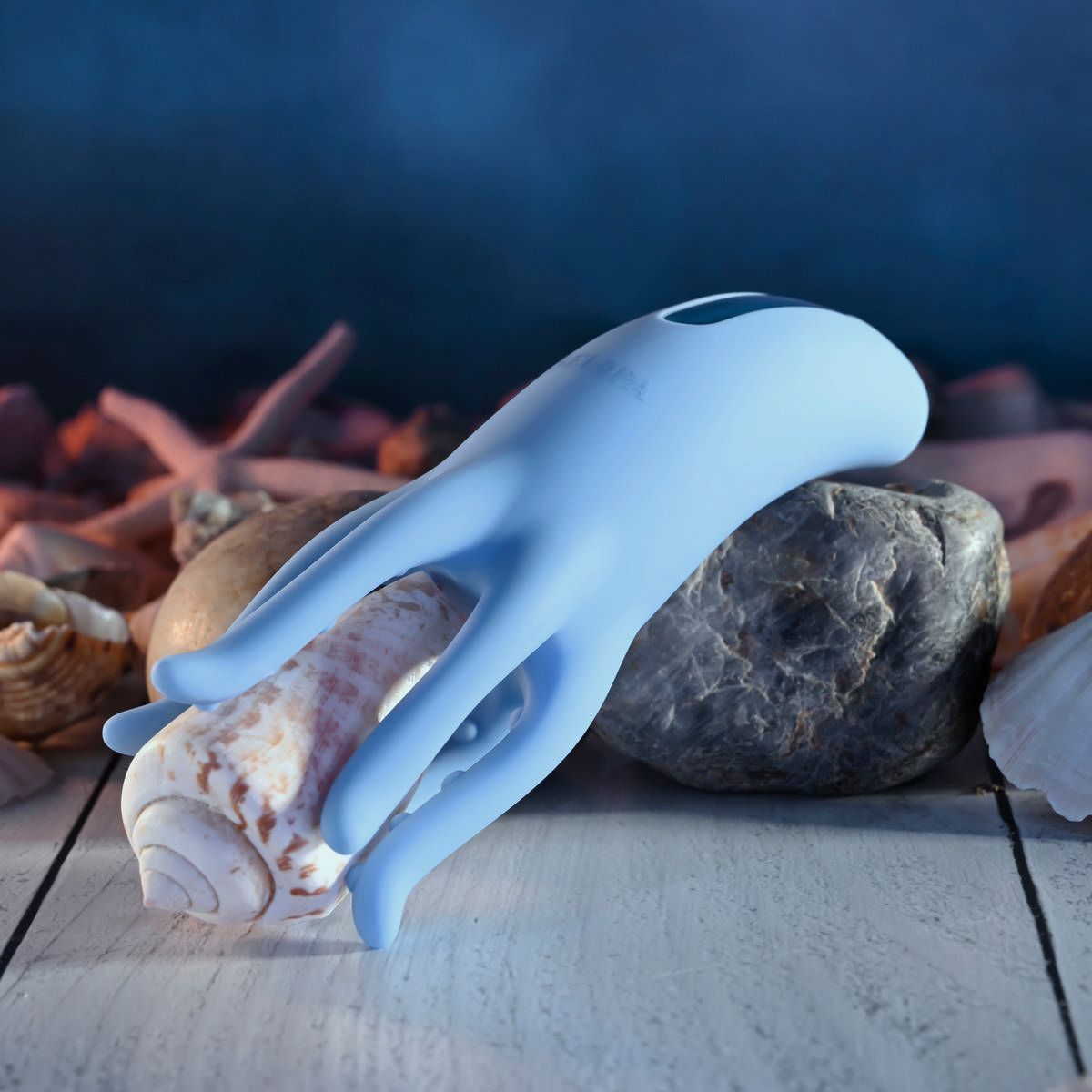 Голубой вибромассажёр Tentacle Tickler 10