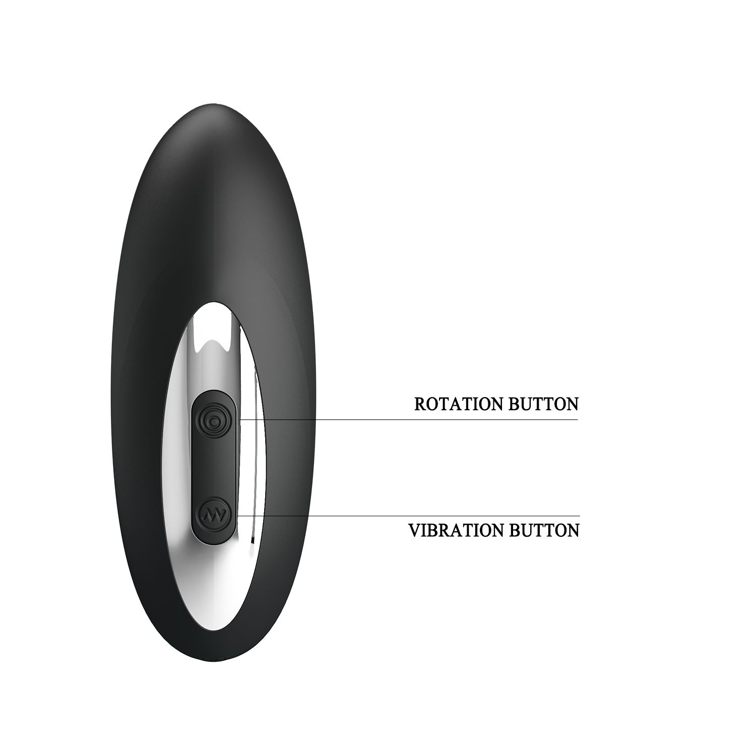 Черный стимулятор простаты с функцией римминга - 15,9 см. 6