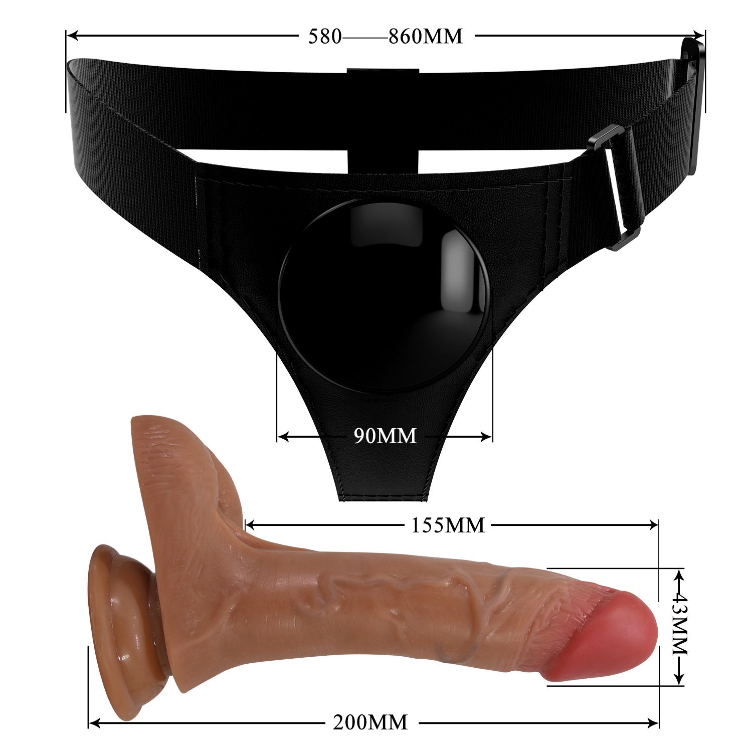 Женский страпон с вибрацией и эффектом эякуляции Oher 6