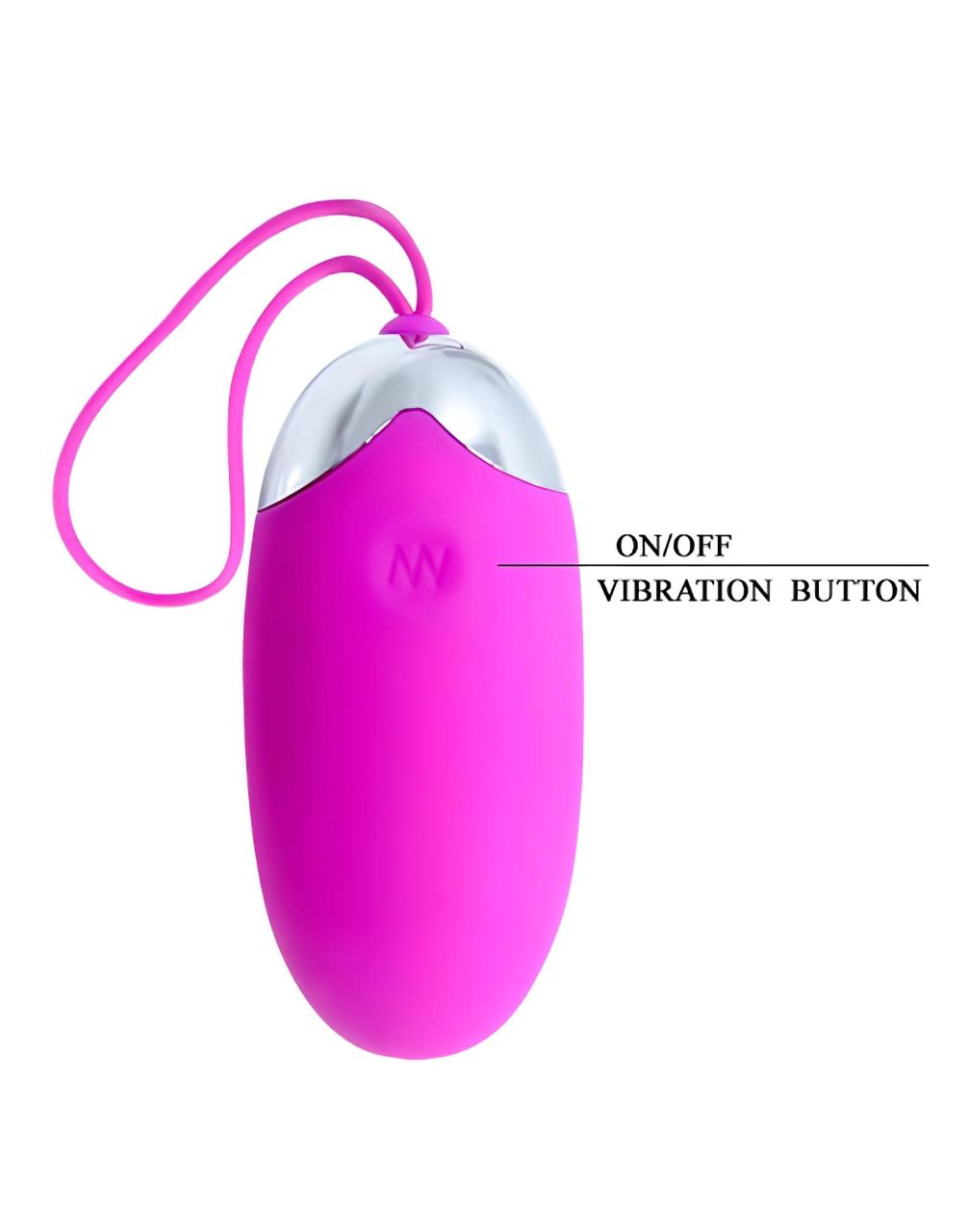 Лловое перезаряжаемое виброяйцо с пультом ДУ 5