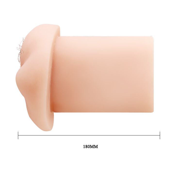 Телесный мастурбатор-вагина с оволосением и вибрацией 3