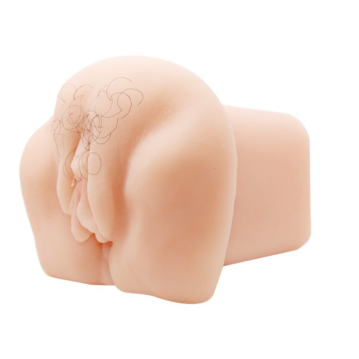 Телесный мастурбатор-вагина с оволосением и вибрацией 4