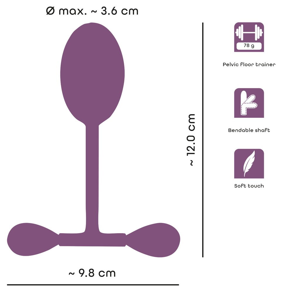 Сиреневый тренажер мыщц тазового дна Vaginal Trainer 11