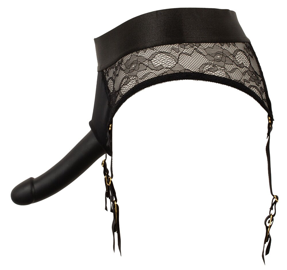 Черный женский страпон Strap-on Set: трусики и насадка 2