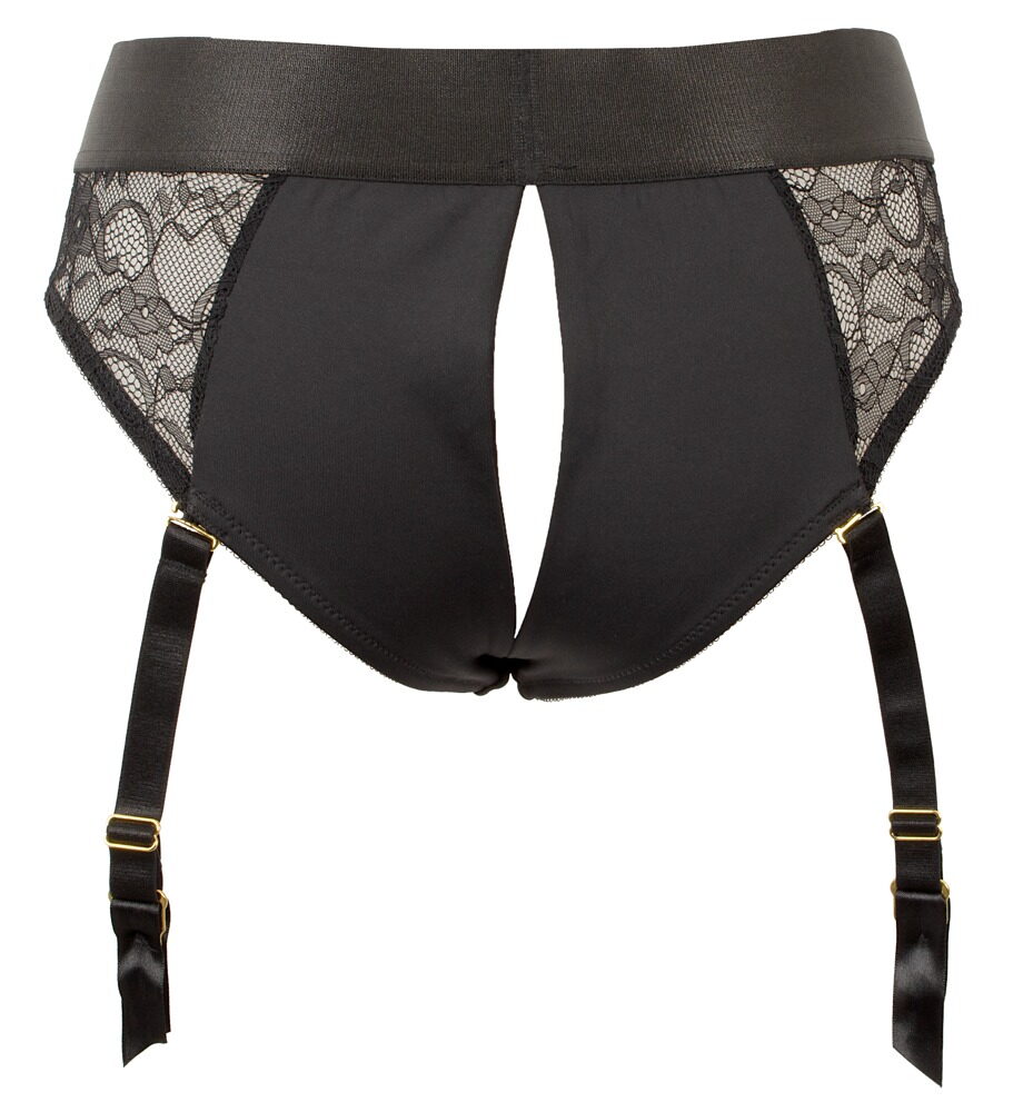 Черный женский страпон Strap-on Set: трусики и насадка 3