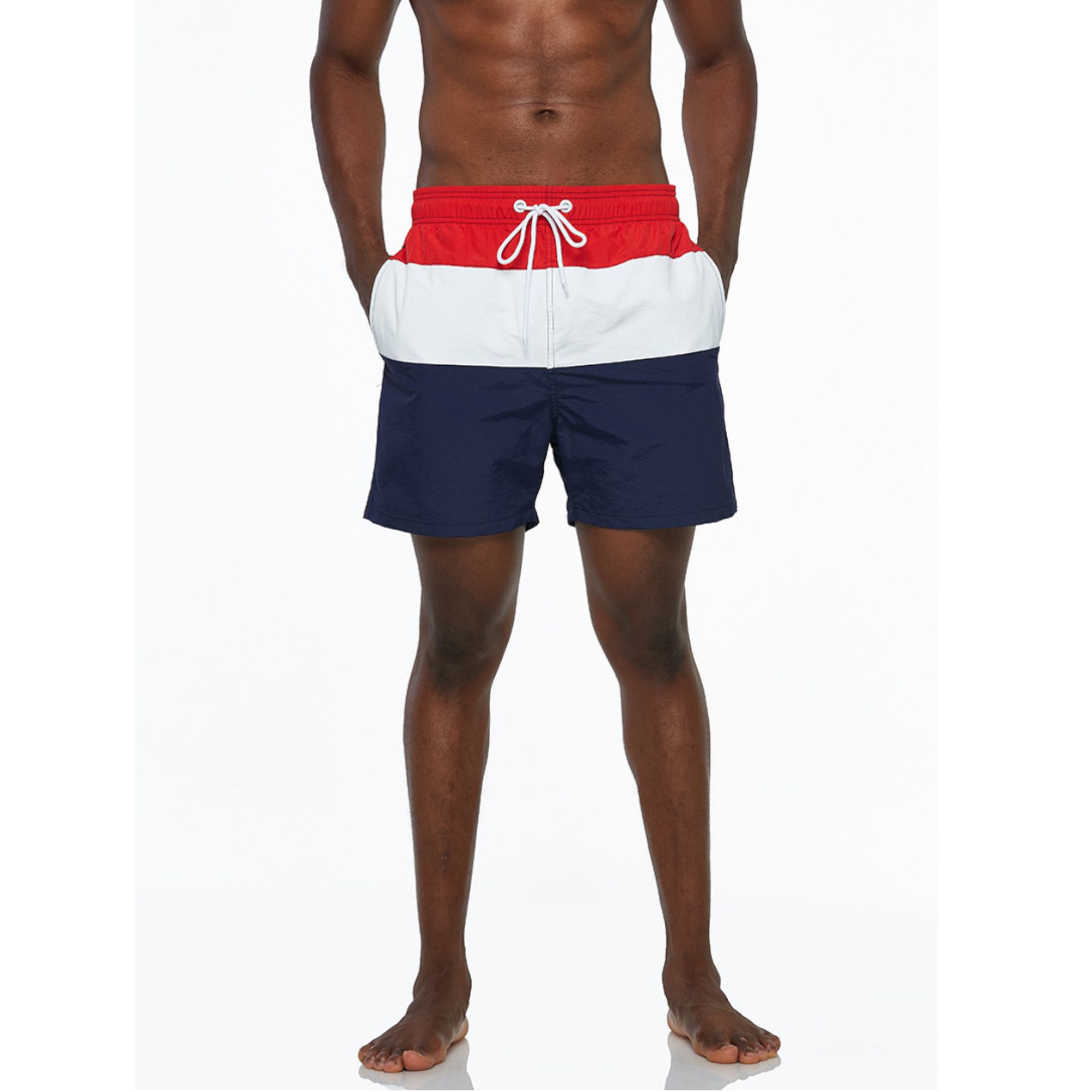 Трехцветные мужские шорты для пляжа 3