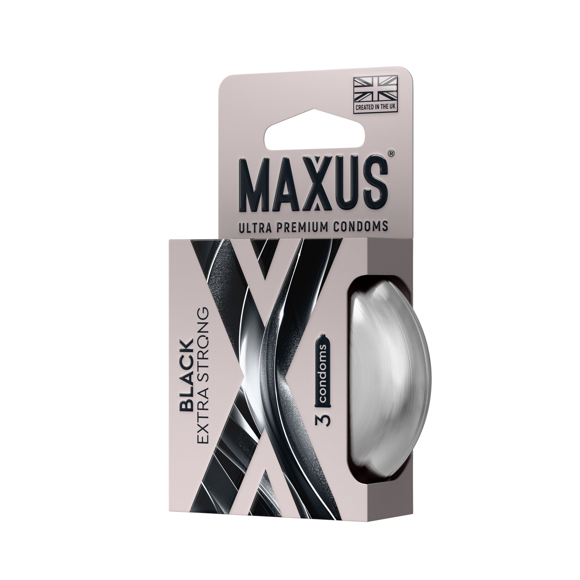 Черные утолщенные презервативы MAXUS Extra Strong с железным кейсом - 3 шт. 2