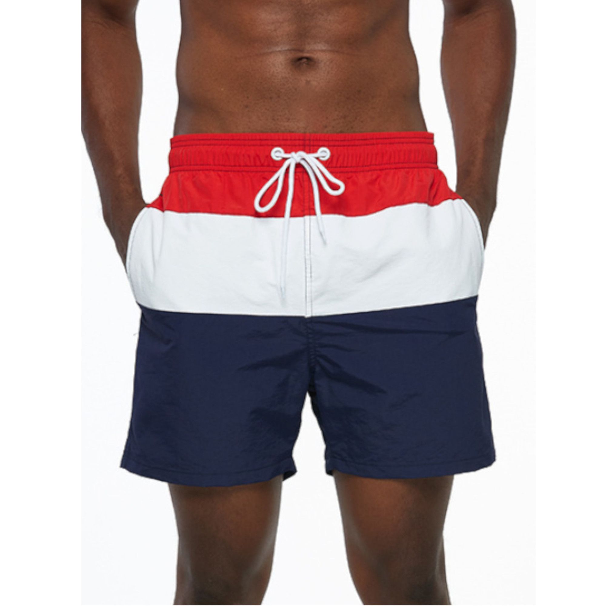 Трехцветные мужские шорты для пляжа 1