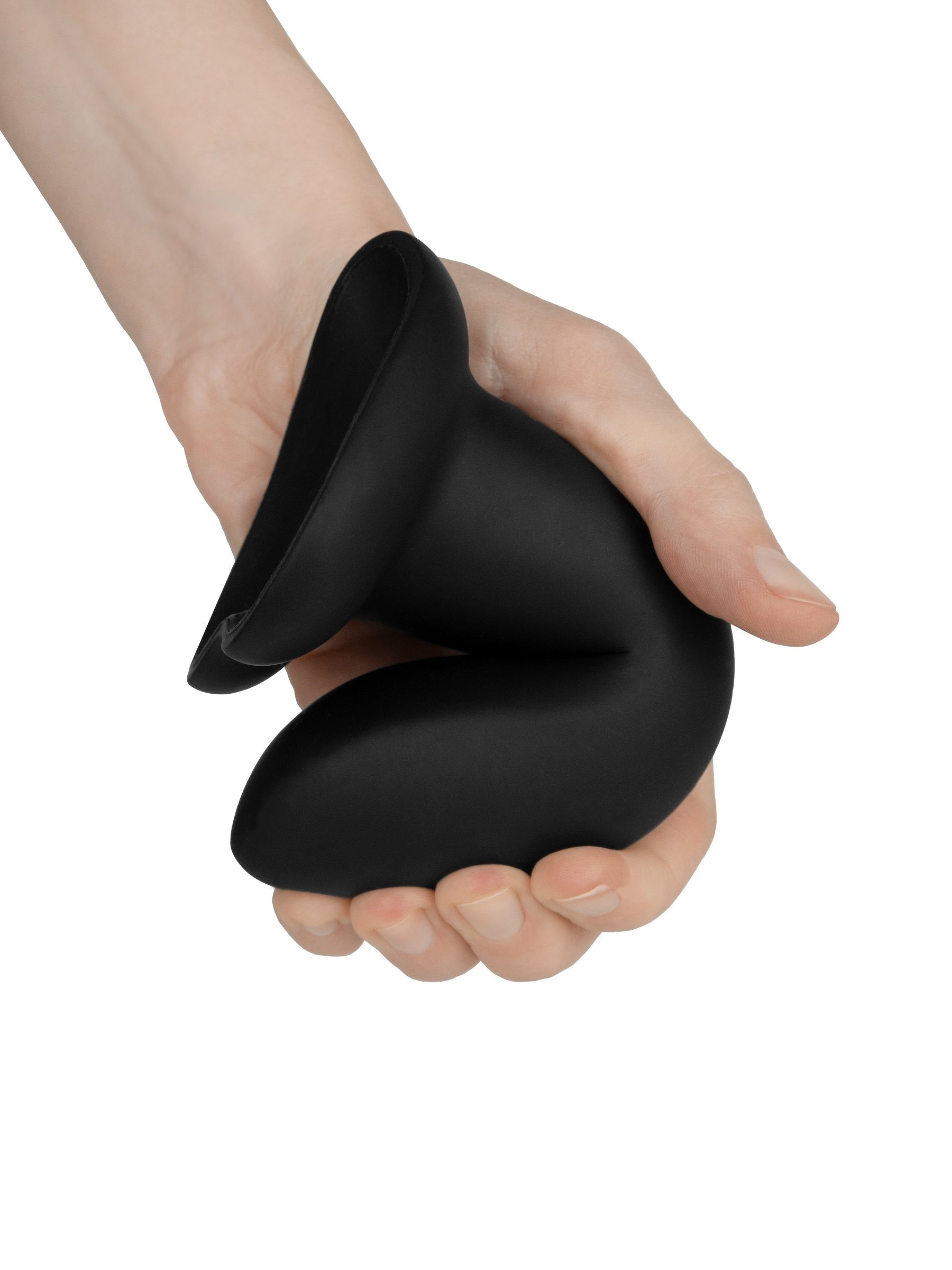 Черный нереалистичный дилдо Emotional Plus на присоске - 13 см. 4