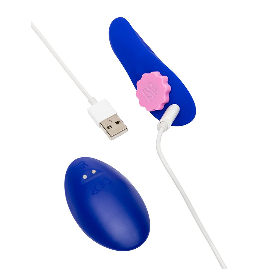 Синий вибратор в трусики с пультом ДУ Party 6