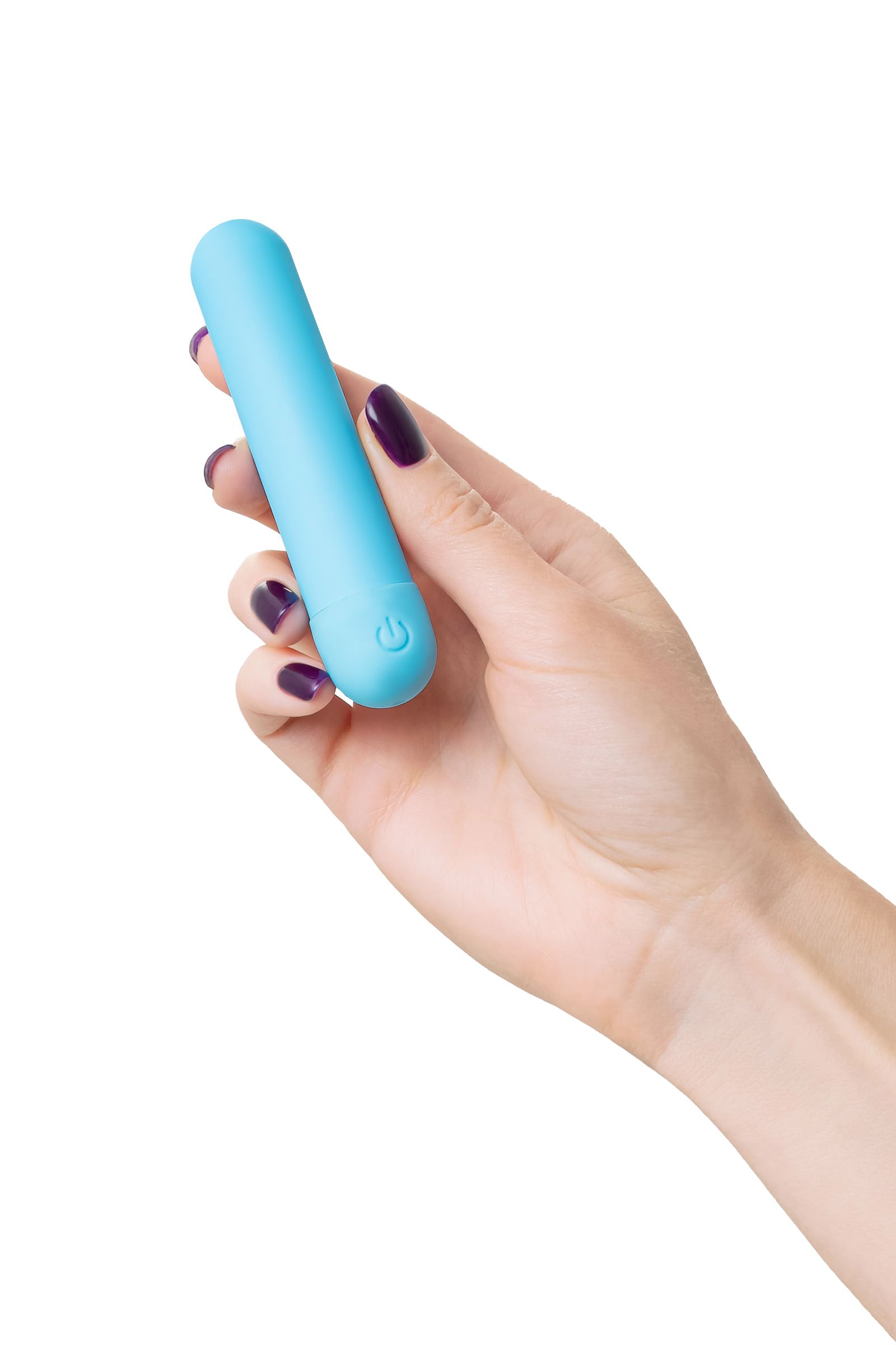 Голубая силиконовая перезаряжаемая вибропуля Murr - 10 см. 6