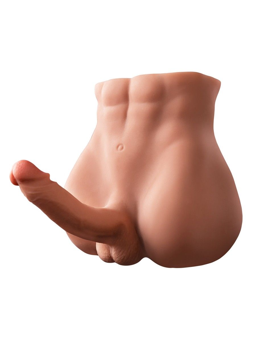 Телесный мужской торс с вибрацией и возвратно-поступательными движениями Bartlett 6