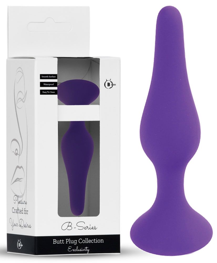 Фиолетовая анальная втулка Silcone Purple Plug Medium - 11 см. 2