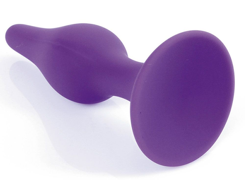Фиолетовая анальная втулка Silcone Purple Plug Medium - 11 см. 3