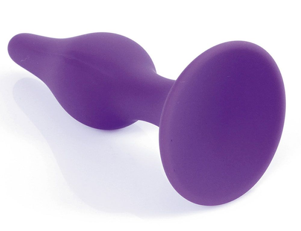 Фиолетовая анальная втулка Silcone Purple Plug Large - 12,5 см. 3