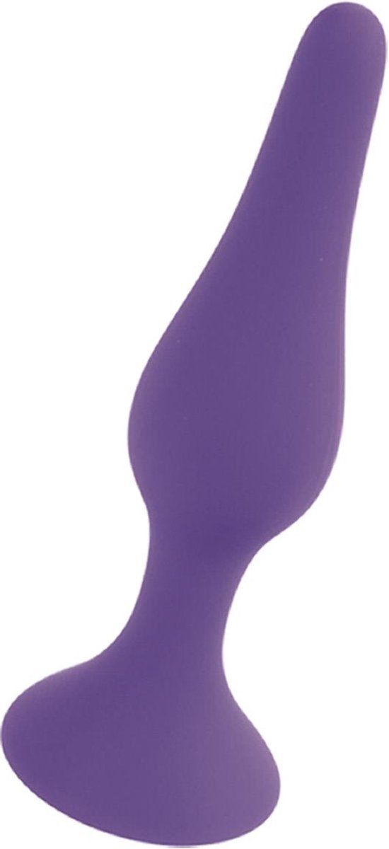 Фиолетовая анальная втулка Silcone Purple Plug Large - 12,5 см. 1