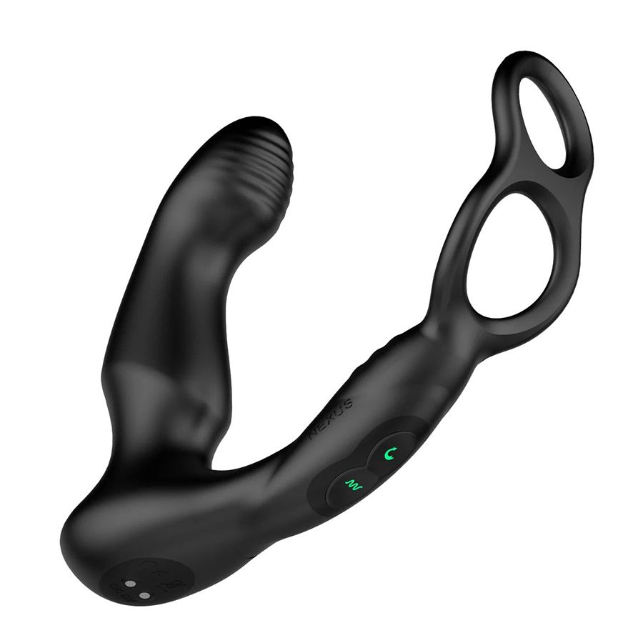 Черный двухмоторный массажер простаты Nexus Simul8 Wave Edition 2