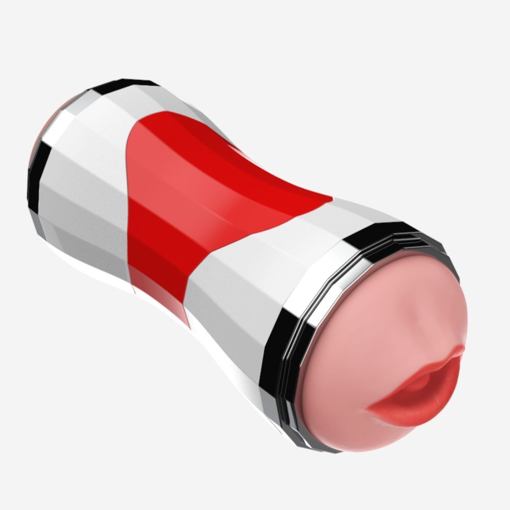 Двусторонний мастурбатор в колбе Power Grip Cup - вагина и ротик 2